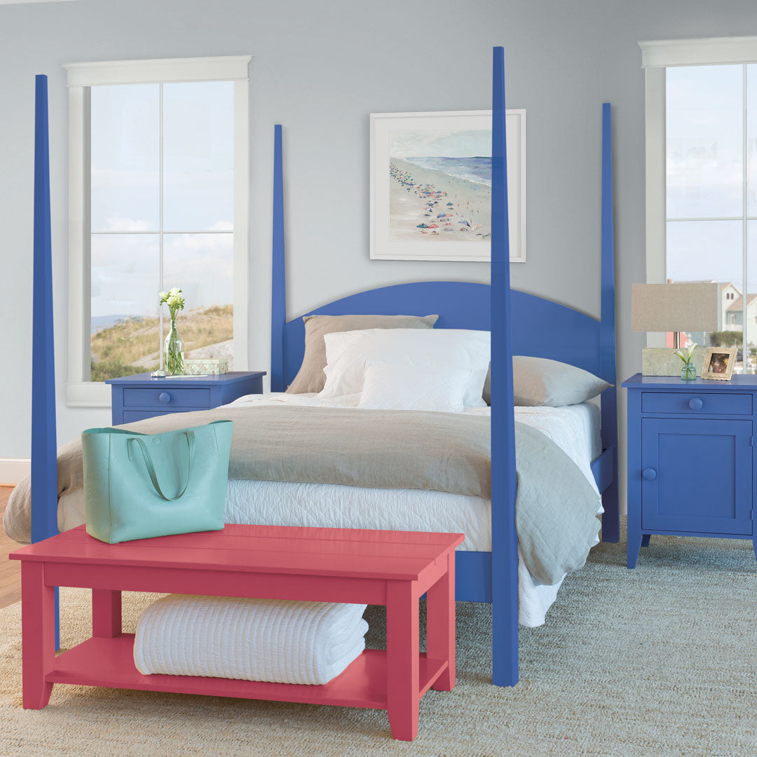 Maine Cottage Calvin Four Poster Bed Frame | Colorful Bed Frame with Posts 