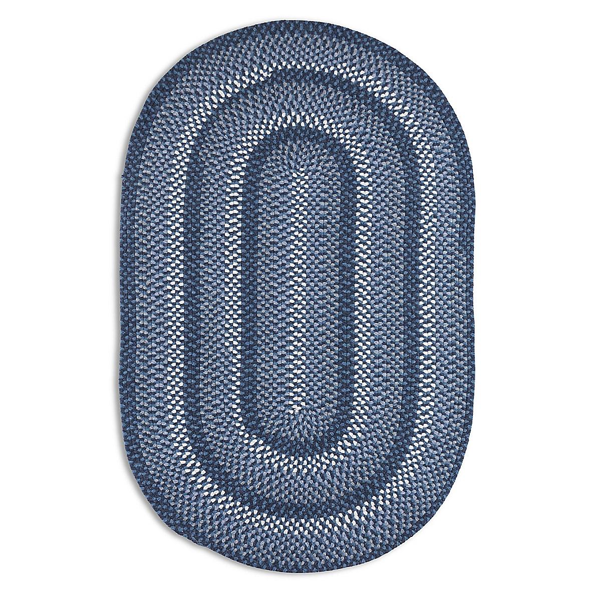 Cottage Braided Wool Rug Dark Blue Maine Cottage¨