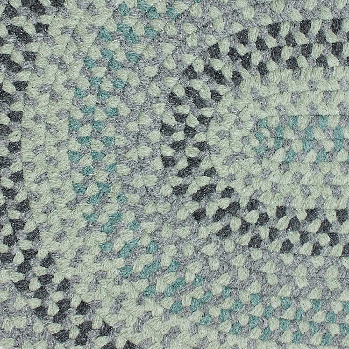 Cottage Braided Wool Rug Green/Gray Maine Cottage¨