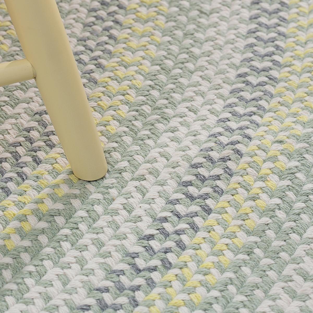 Cottage Braided Wool Rug Yellow/Green Maine Cottage¨