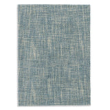 Crosshatch Wool Micro Hooked Rug - Aegean