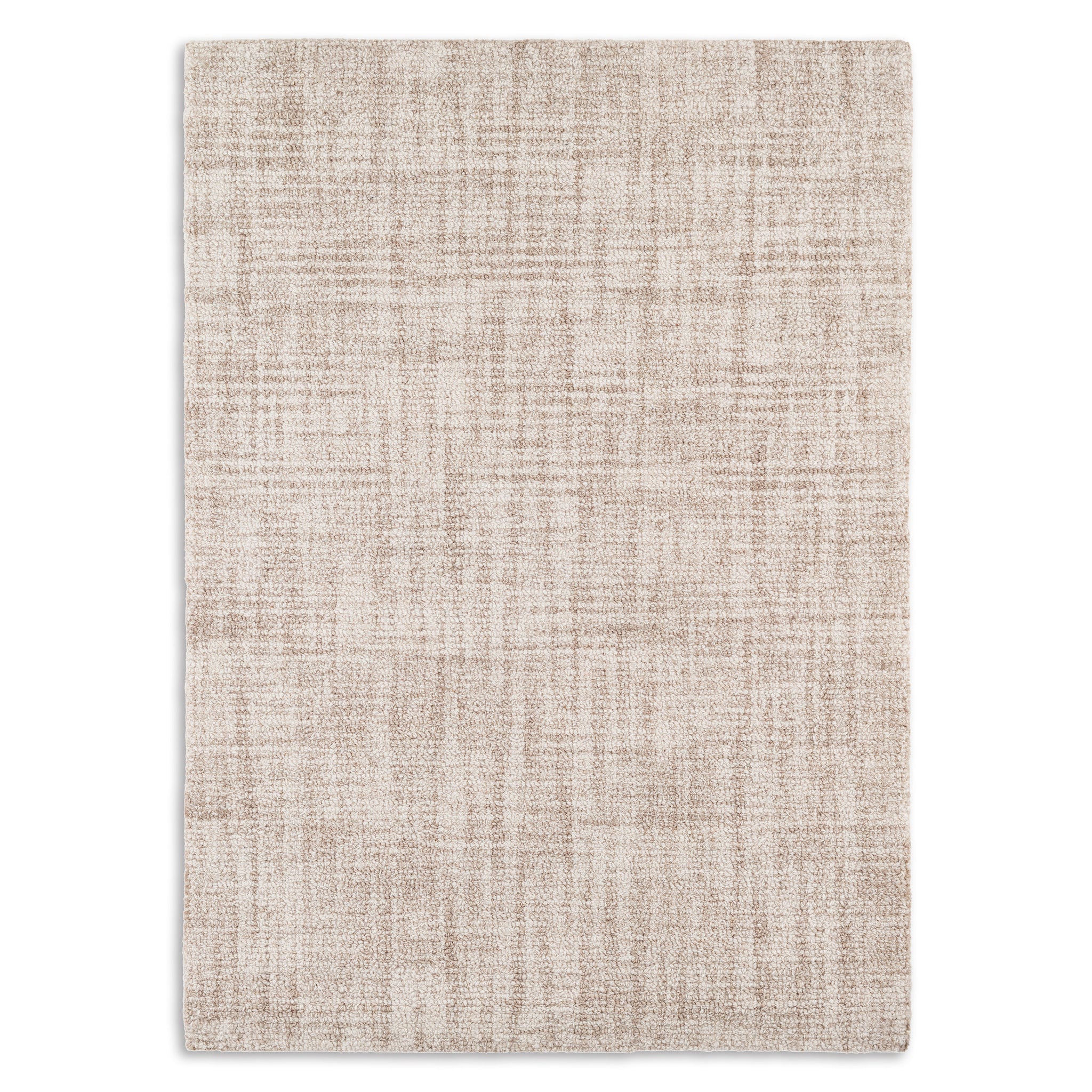 Crosshatch Wool Micro Hooked Rug - Ivory | Maine Cottage¨