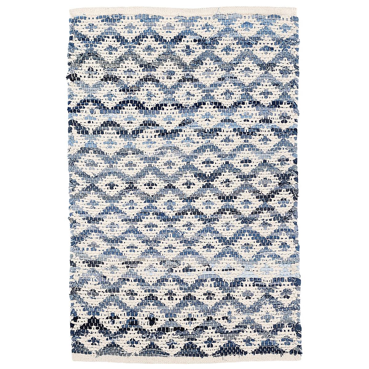 Maine Cottage Denim Rag Diamond Ivory Woven Cotton Rug | Maine Cottage¨ 