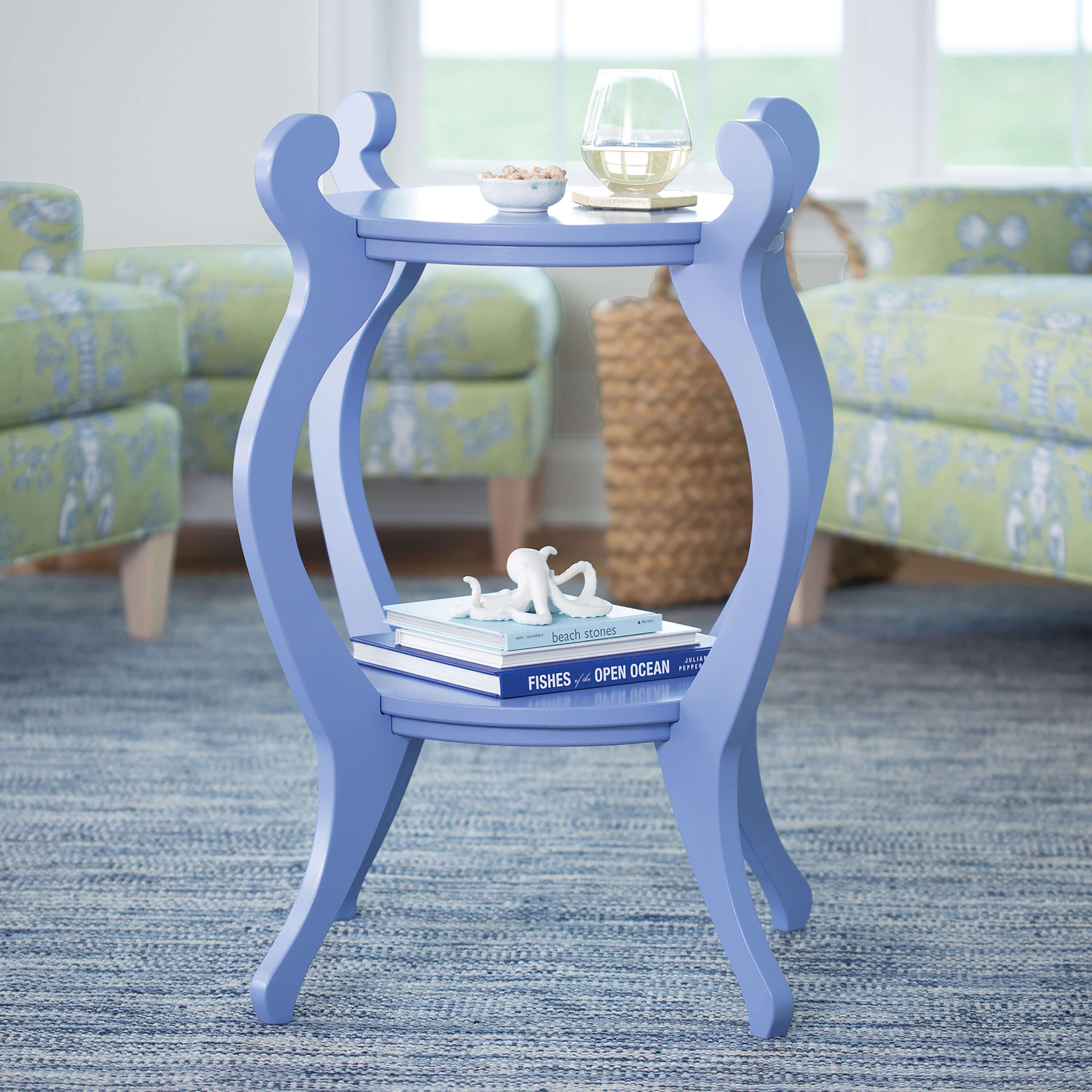 Maine Cottage Fiddlehead End Table | Unique Coastal Cottage End Table 