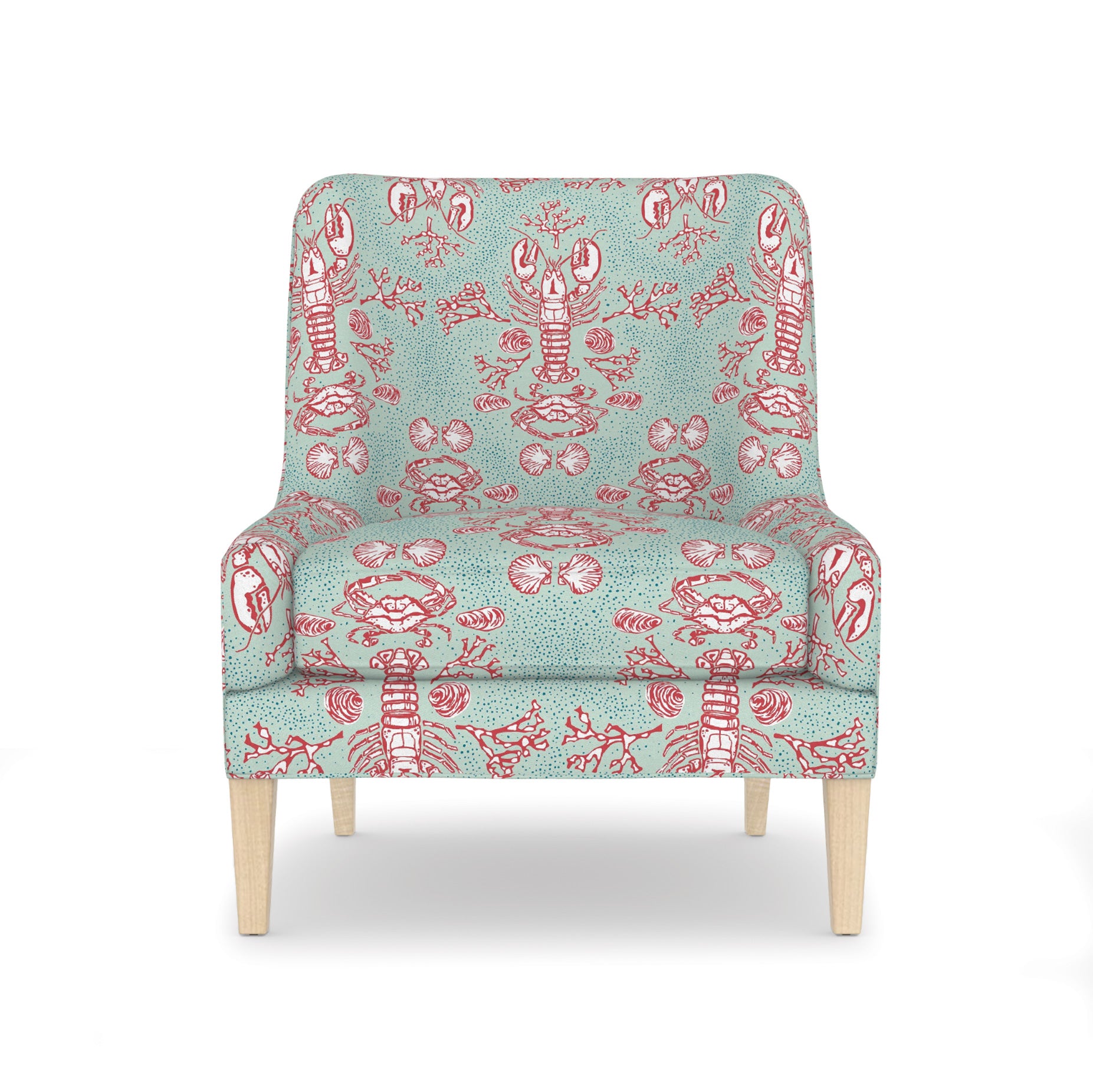 Maine Cottage Hazel Chair | Colorful Armless Chair | Upholstered Coastal Chair  