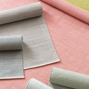 Maine Cottage Herringbone Coral Woven Cotton Rug | Coral Coastal Area Rug 