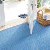 Maine Cottage Herringbone French Blue White Indoor/Outdoor Rug | Country Rug 