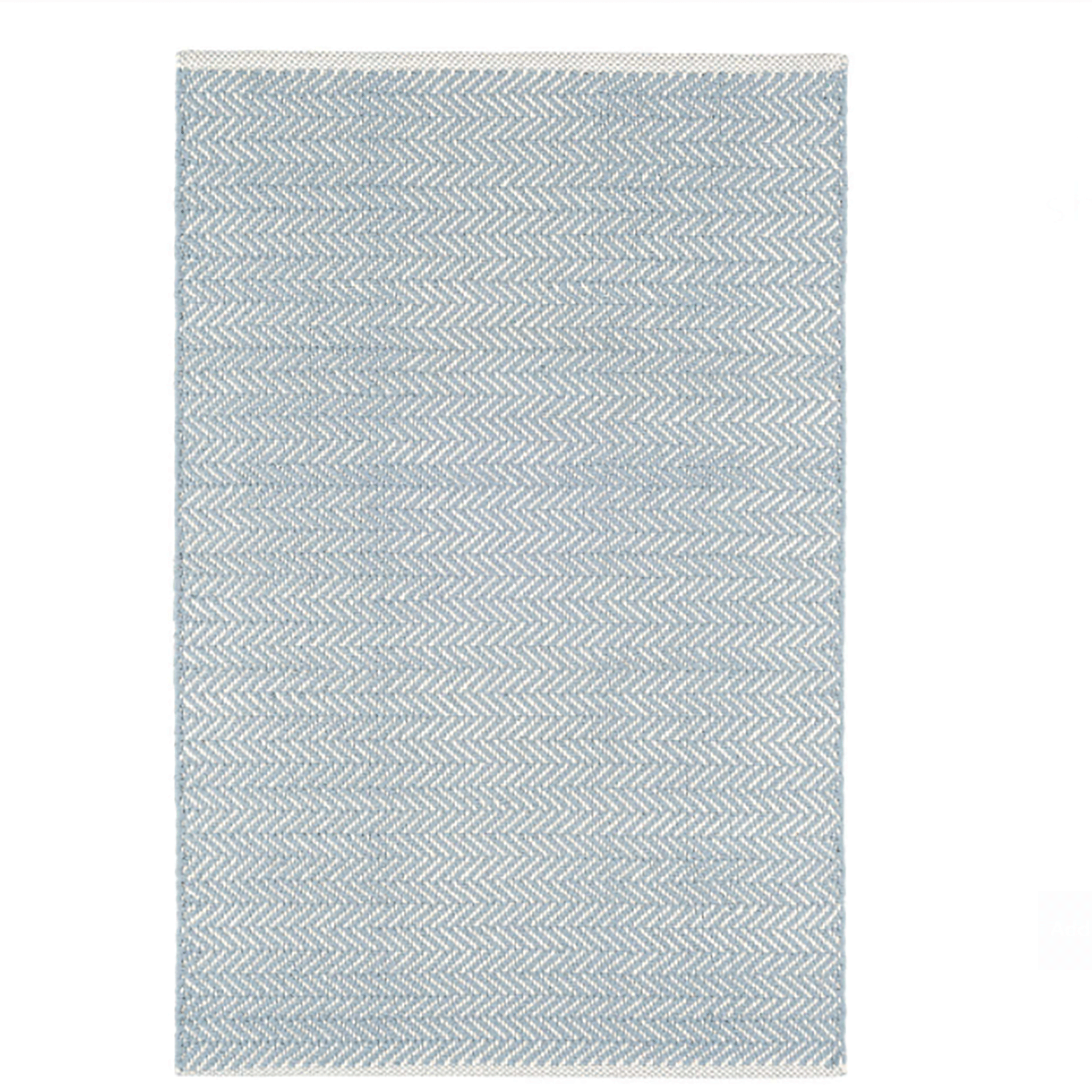 Maine Cottage Herringbone Swedish Blue Woven Cotton Rug | Maine Cottage¨ 