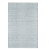 Herringbone Swedish Blue Woven Cotton Rug