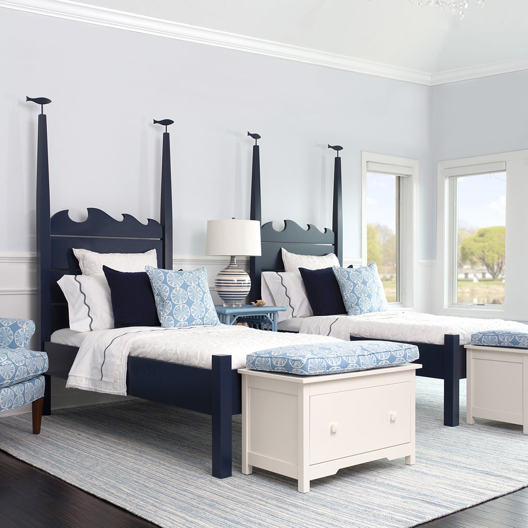 Maine Cottage High Tide Bed | Handmade Beach House Bed | Colorful Bed Frame 
