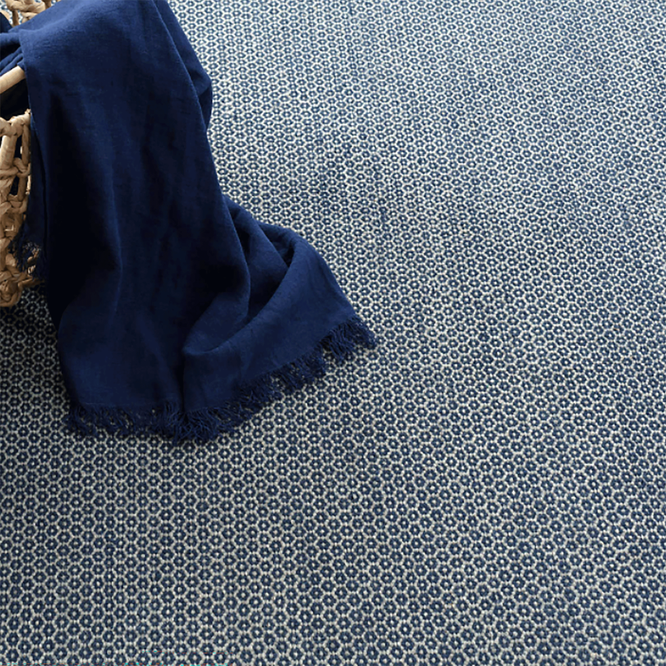 Maine Cottage Honeycomb Indigo Grey Wool Woven Rug | Maine Cottage¨ 