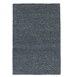 Honeycomb Indigo Grey Wool Woven Rug