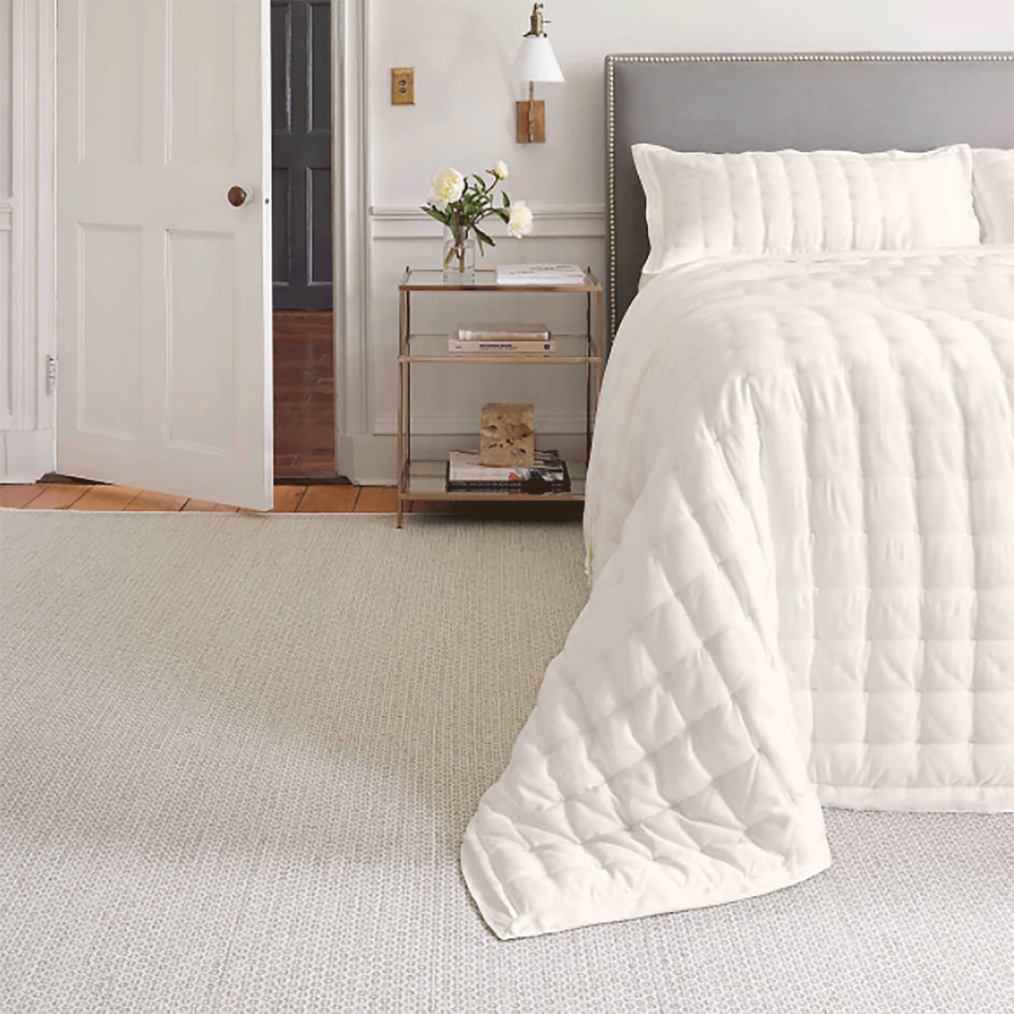 Handwoven Recycled Yarn Rug, Plain: Cream – Maine Cottage