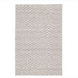 Honeycomb Ivory Grey Wool Woven Rug