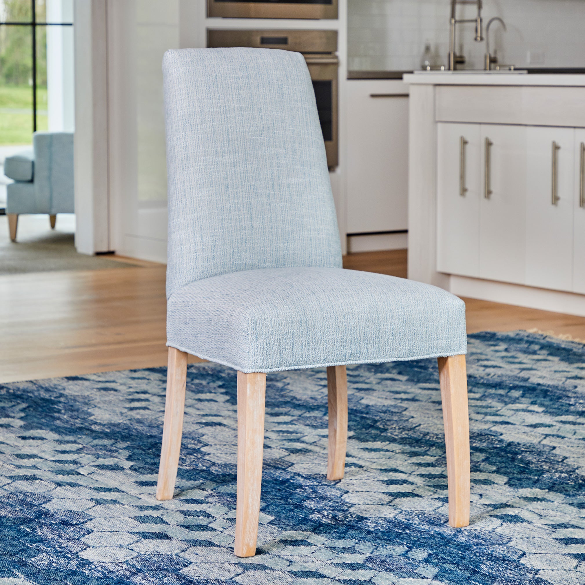 Maine Cottage Blue Upholstered Dining Chair | Maine Cottage 