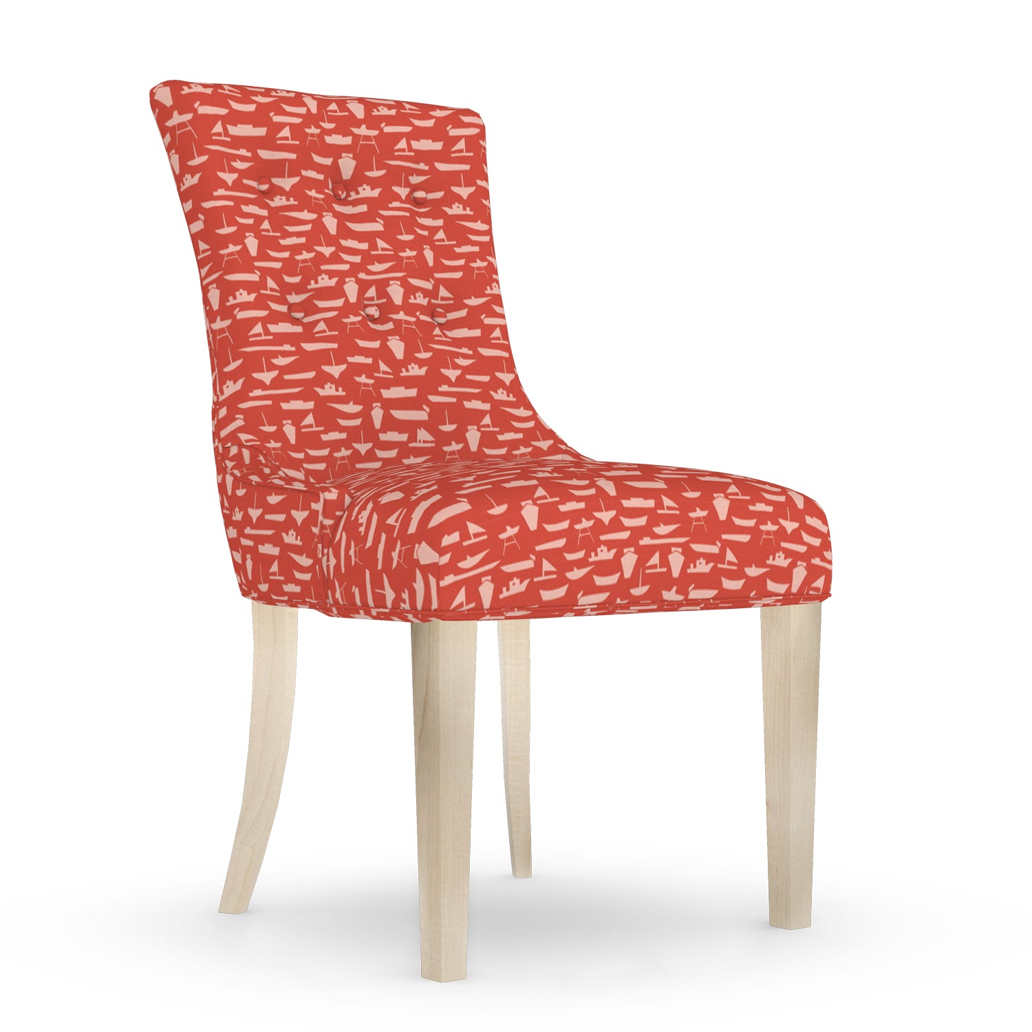 Maine Cottage Jill Dining Chair | Curvy Coastal Dining Chair | Upholstered  