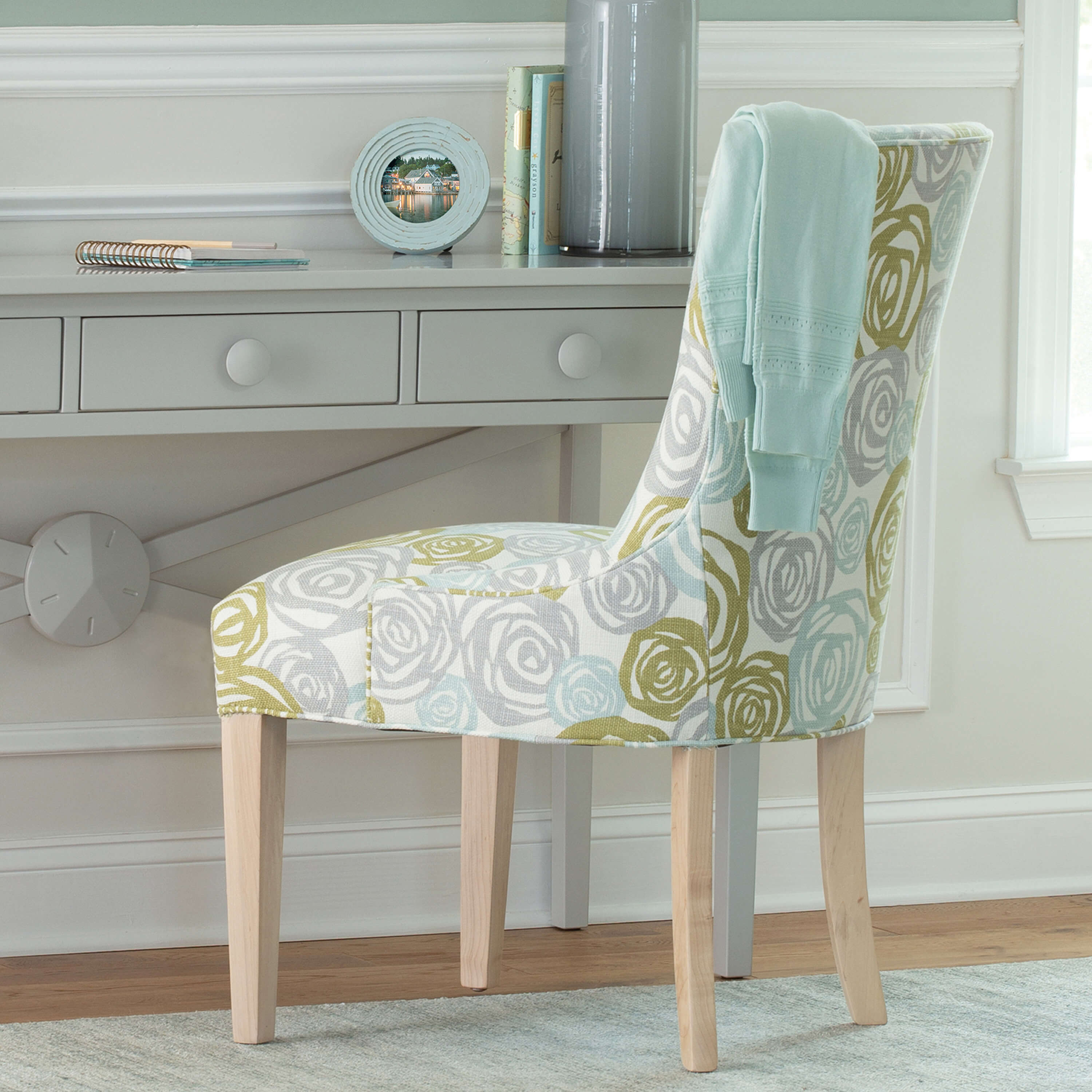 Maine Cottage Jill Dining Chair | Curvy Coastal Dining Chair | Upholstered  