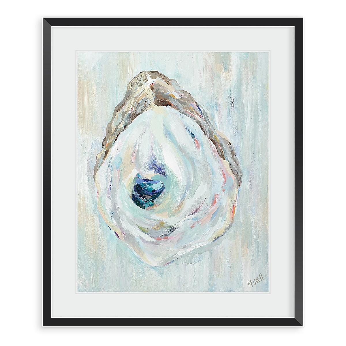 Maine Cottage Washed Ashore by Kim Hovell | Coastal Oyster Painting 