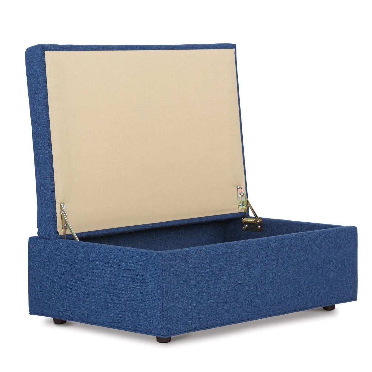 Maine Cottage Milly Storage Ottoman | Traditional Coastal Upholstered Ottoman 