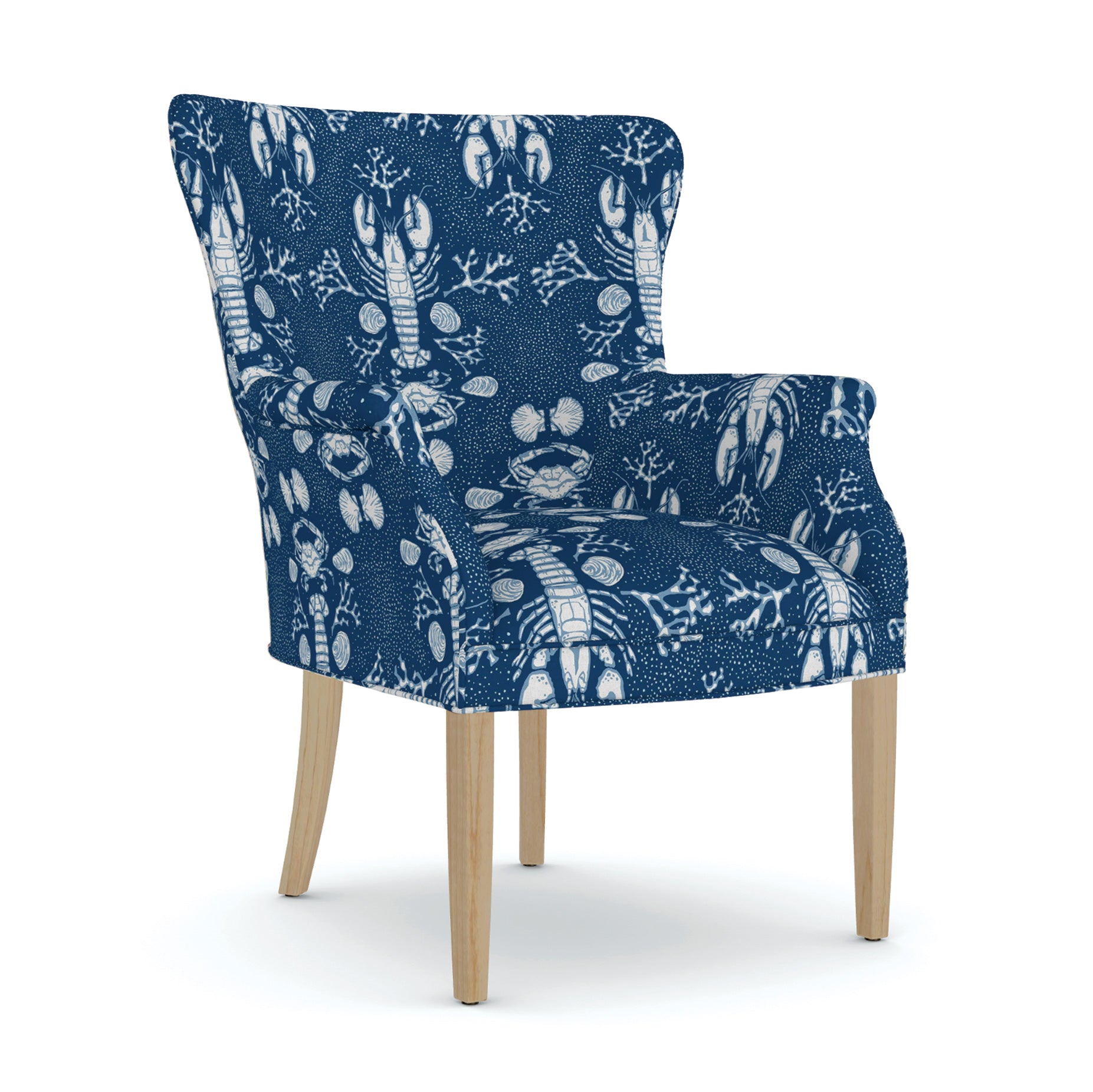 Maine Cottage Piper Chair | Colorful Fabric Upholstered Wingback Chair 