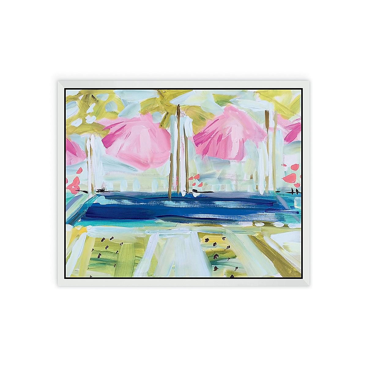 Maine Cottage Pool Pink Umbrellas by Maren Devine for Maine Cottage® 