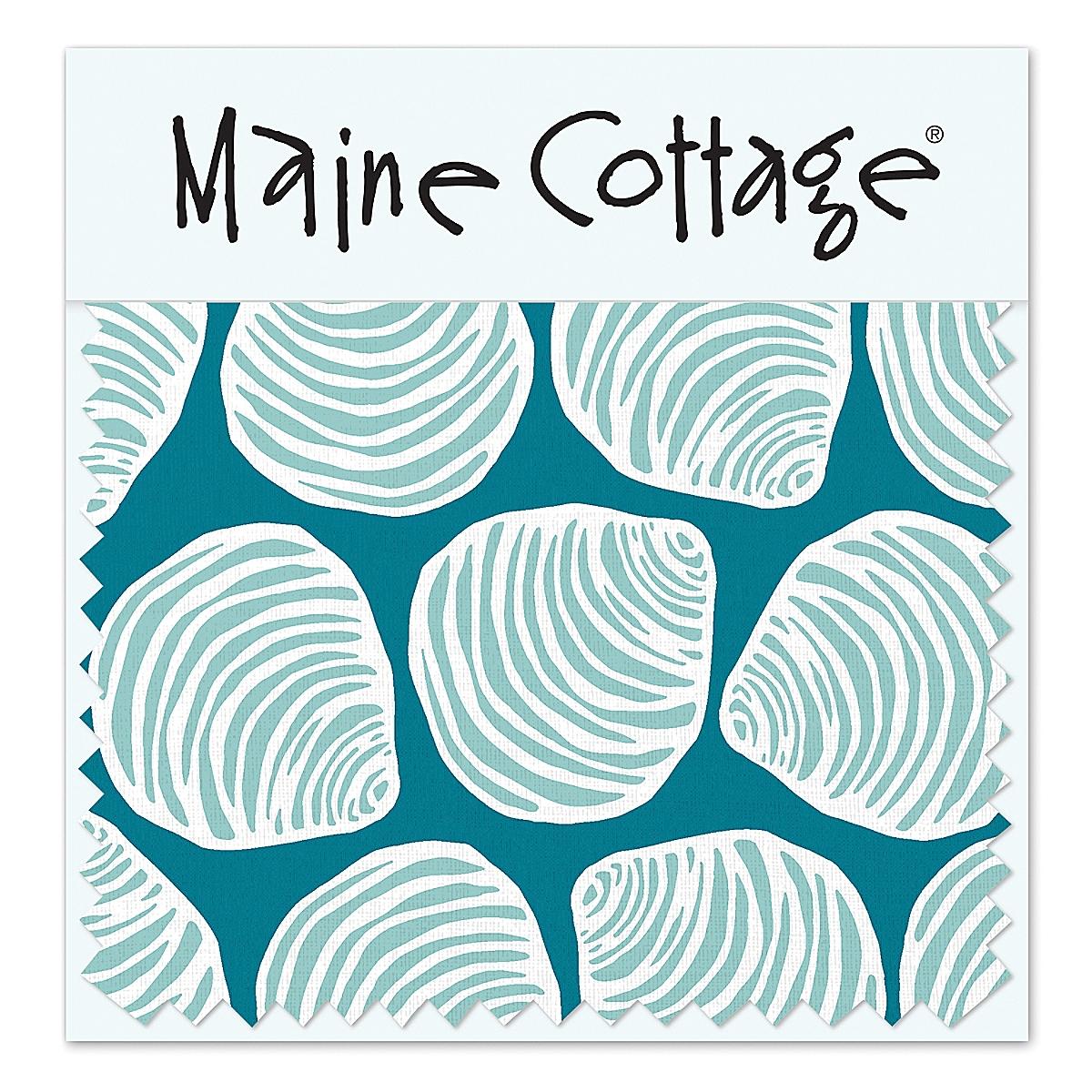 Maine Cottage Shell Game: Lagoon Fabric Sample | Maine Cottage® 