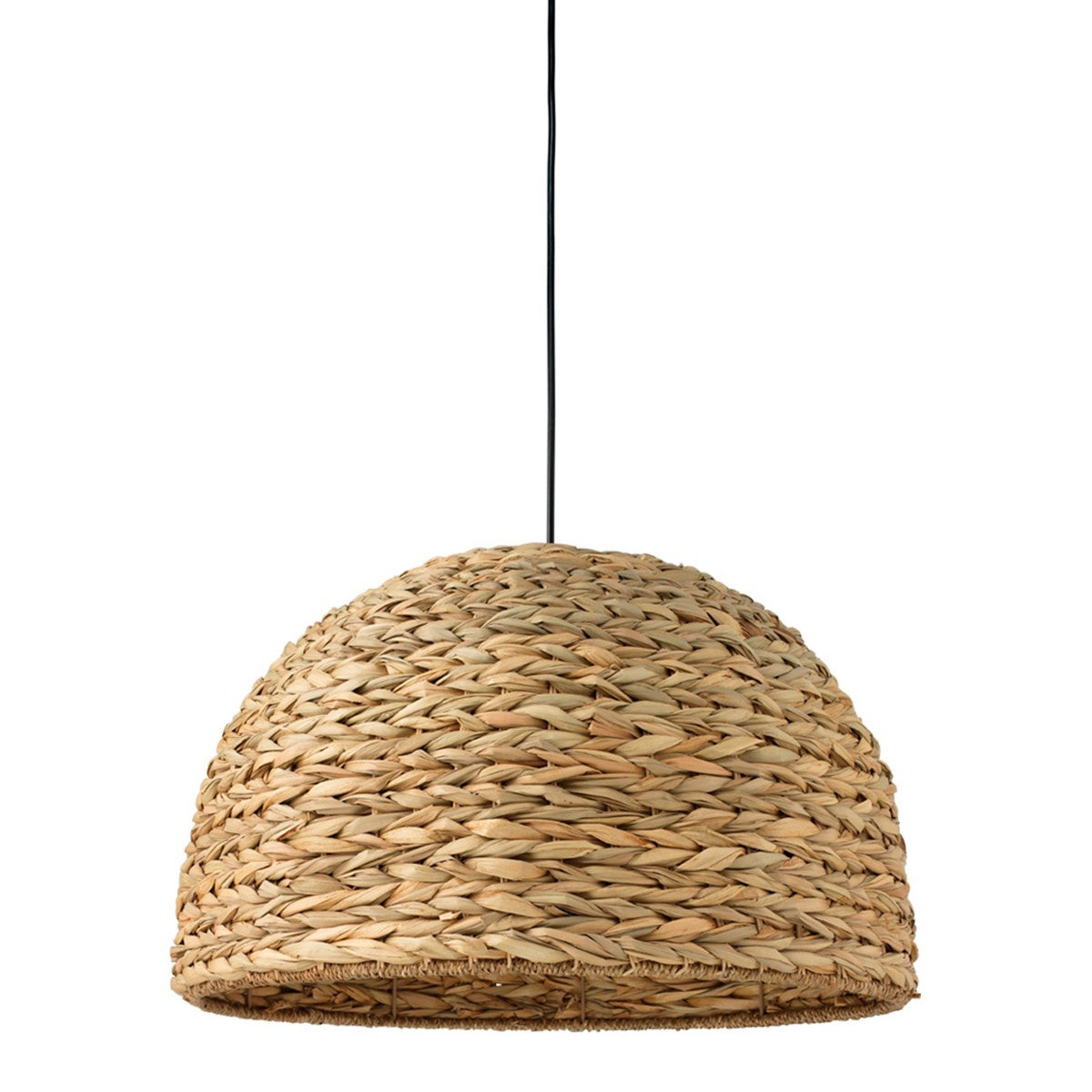 Maine Cottage Shoreline Pendant | Hand-woven Seagrass Dome Light Pendant 