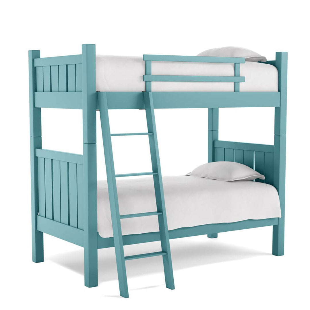 Maine Cottage Shutter Bunk Bed | Colorful Coastal Bunk Bed | Beachy Bunk Bed 