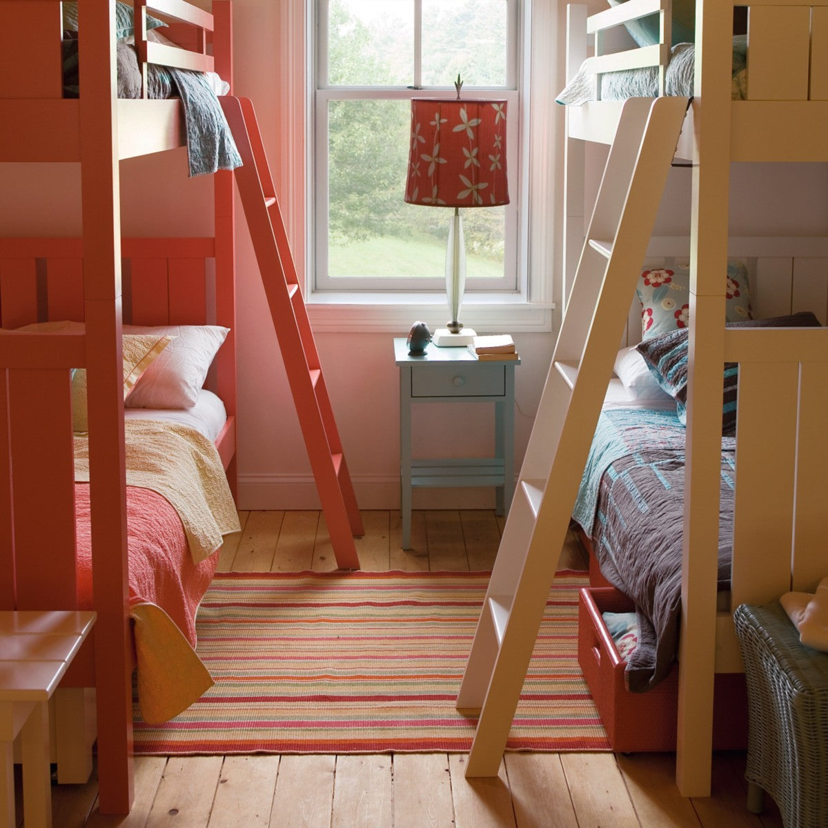 Maine Cottage Shutter Bunk Bed | Colorful Coastal Bunk Bed | Beachy Bunk Bed 