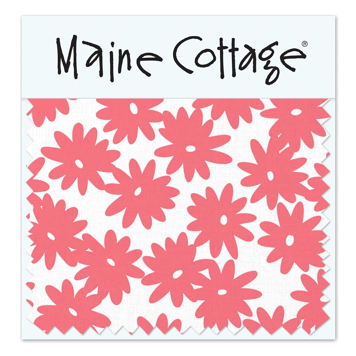 Maine Cottage Crazy Daisy: Wild Salmon Fabric Sample | Maine Cottage® 