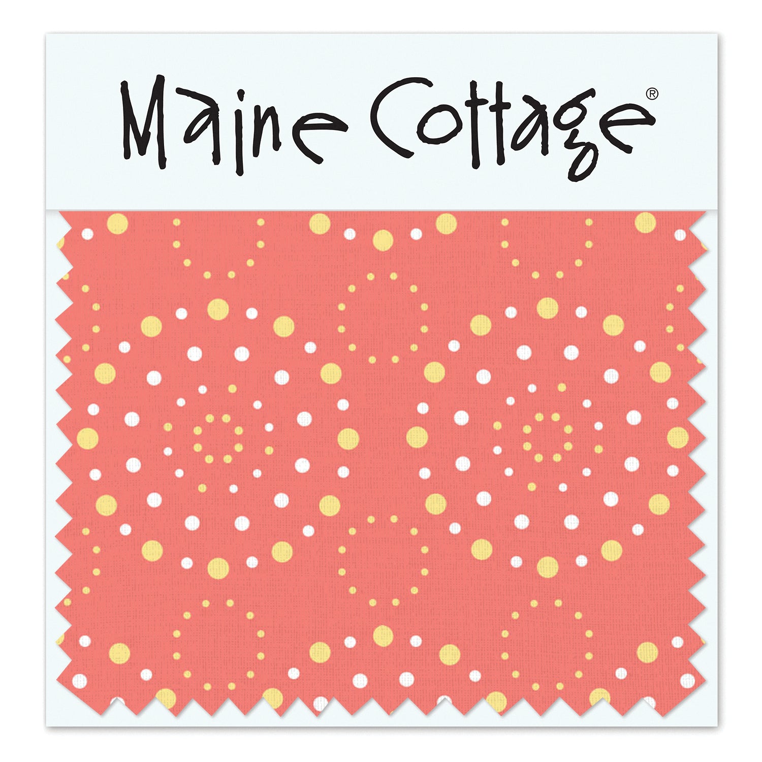 Maine Cottage Fireworks: Wild Salmon Fabric Sample | Maine Cottage® 