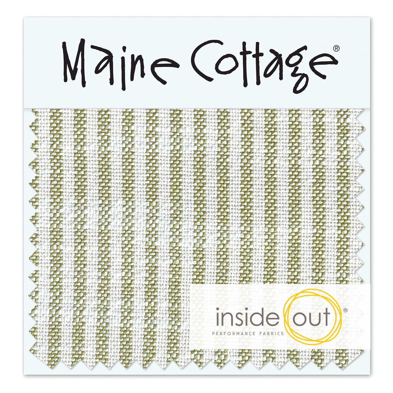 Maine Cottage Oxford Stripe: Greenery Fabric Sample | Maine Cottage® 