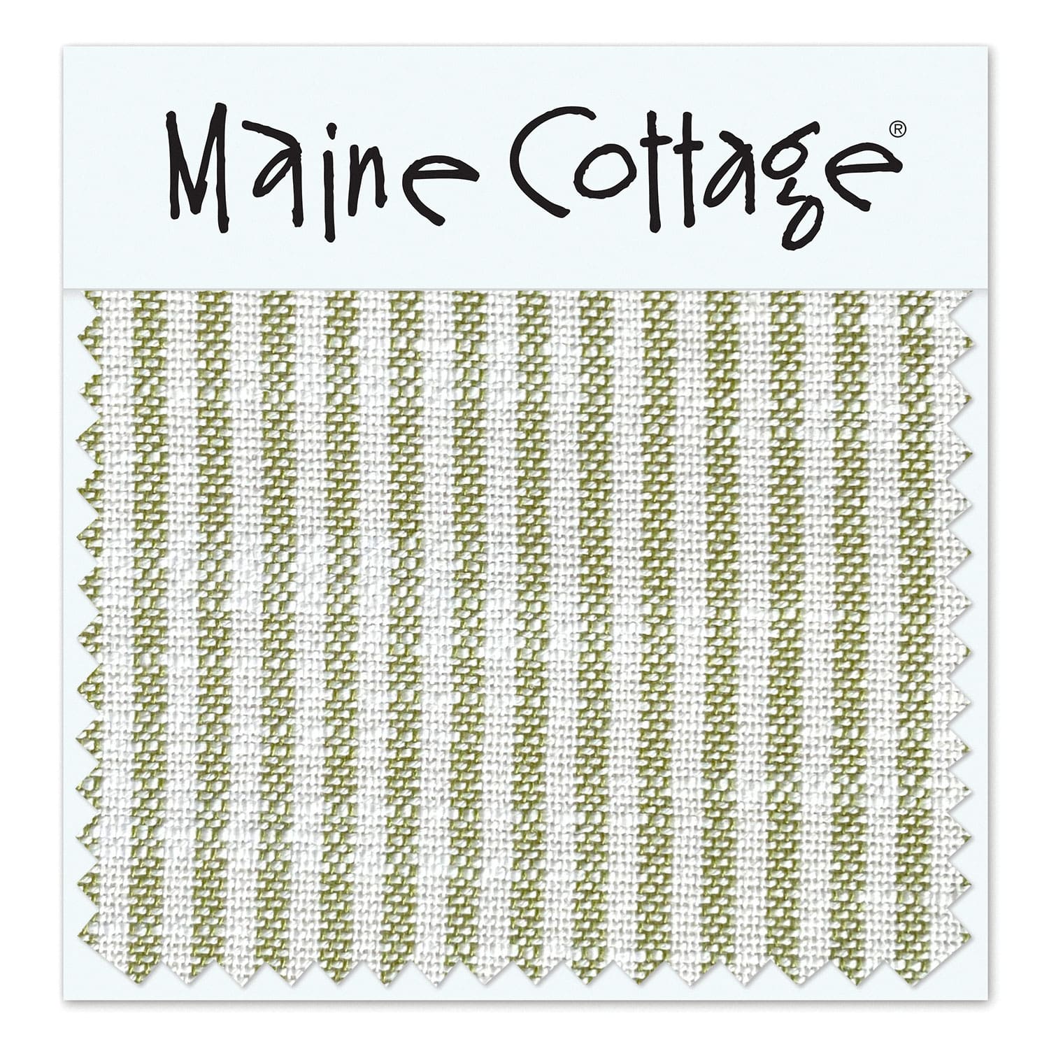 Maine Cottage Oxford Stripe: Greenery Fabric Sample | Maine Cottage® 