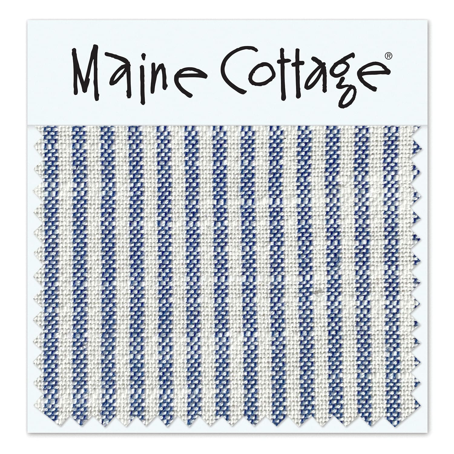 Maine Cottage Oxford Stripe: Marine Fabric Sample | Maine Cottage® 