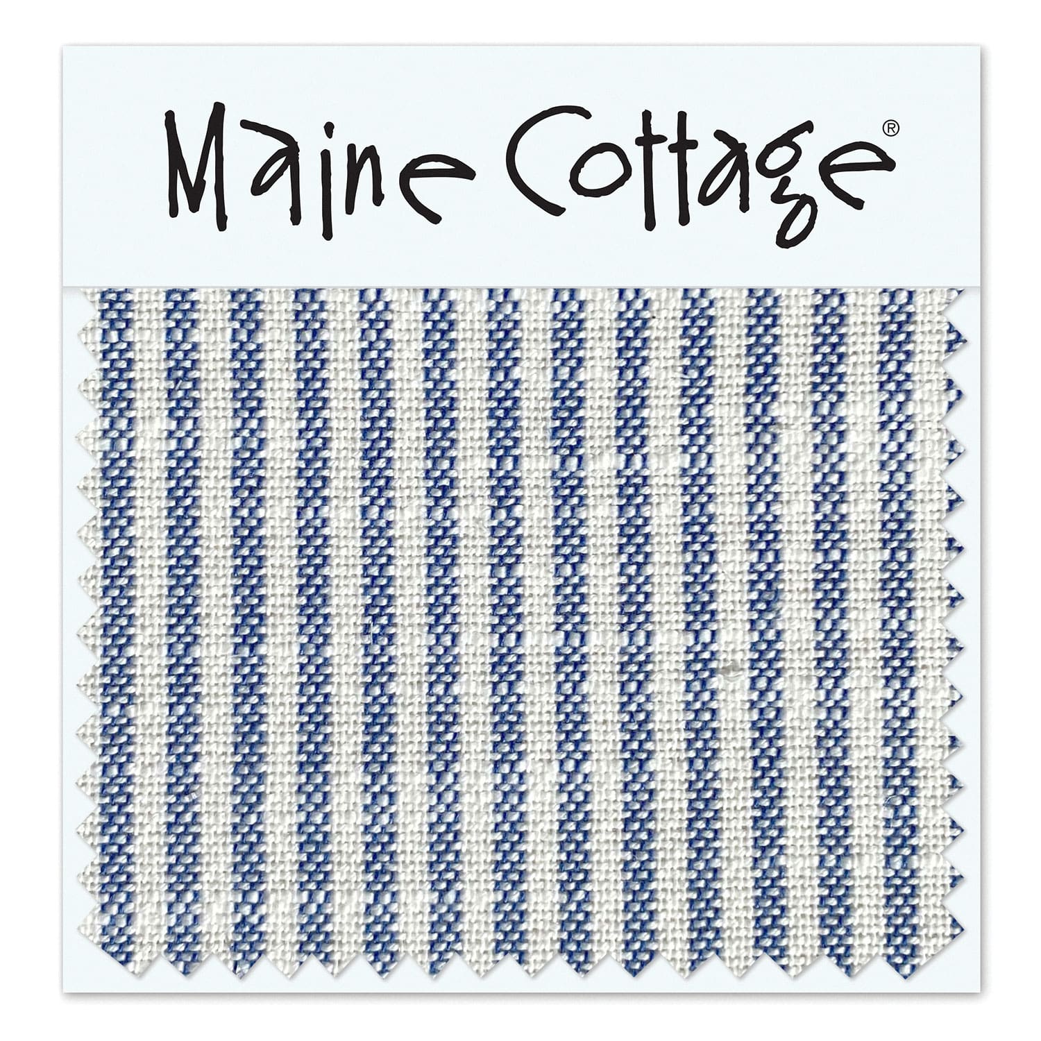 Maine Cottage Oxford Stripe: Marine Fabric Sample | Maine Cottage® 