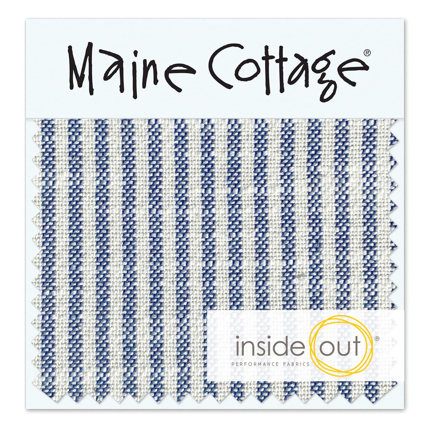 Maine Cottage Oxford Stripe: Marine Fabric Sample | Maine Cottage® 