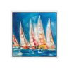 Maine Cottage The Regatta by Danielle Cather Cohen | Colorful Sailboat Painting 