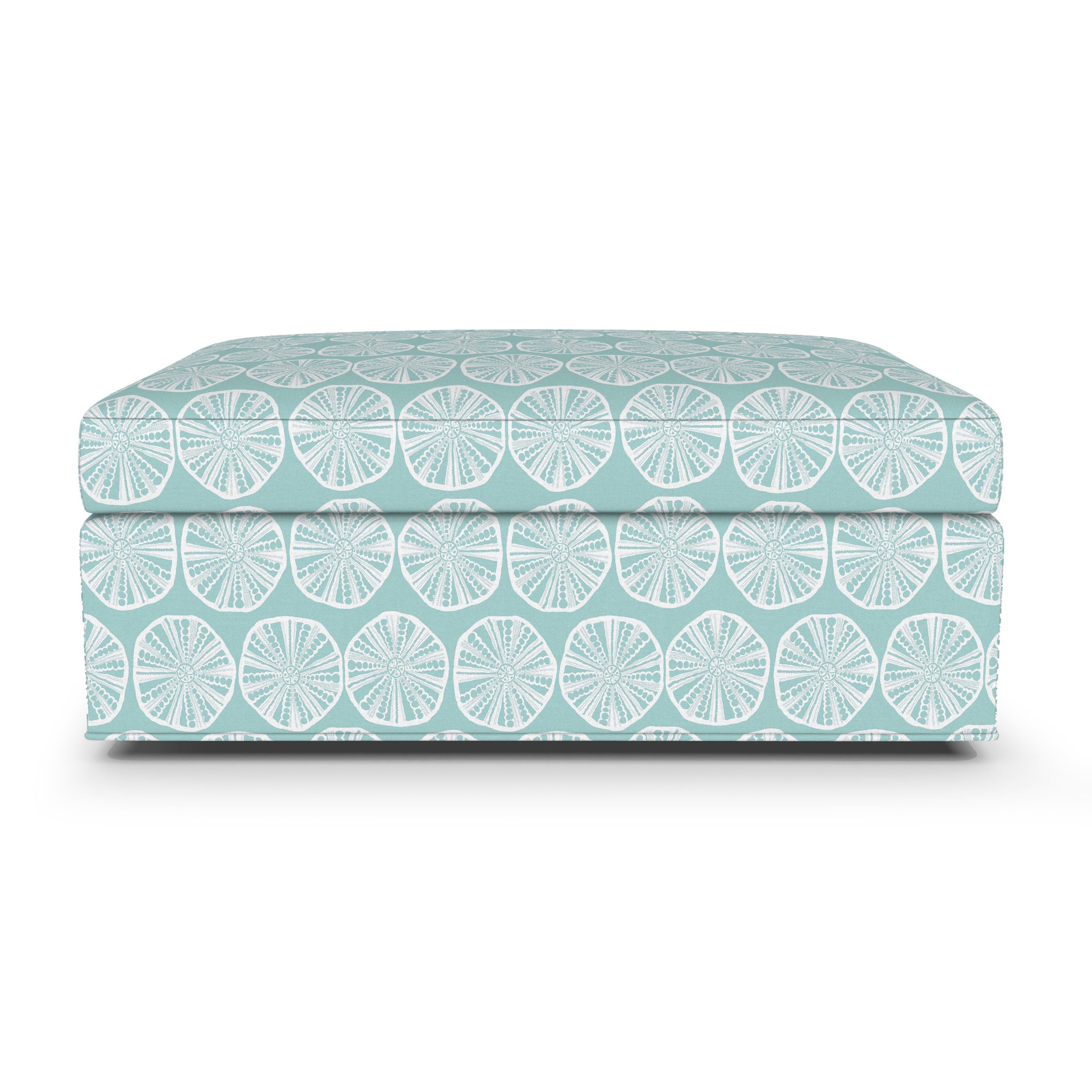 Maine Cottage Milly Storage Ottoman | Traditional Coastal Upholstered Ottoman 