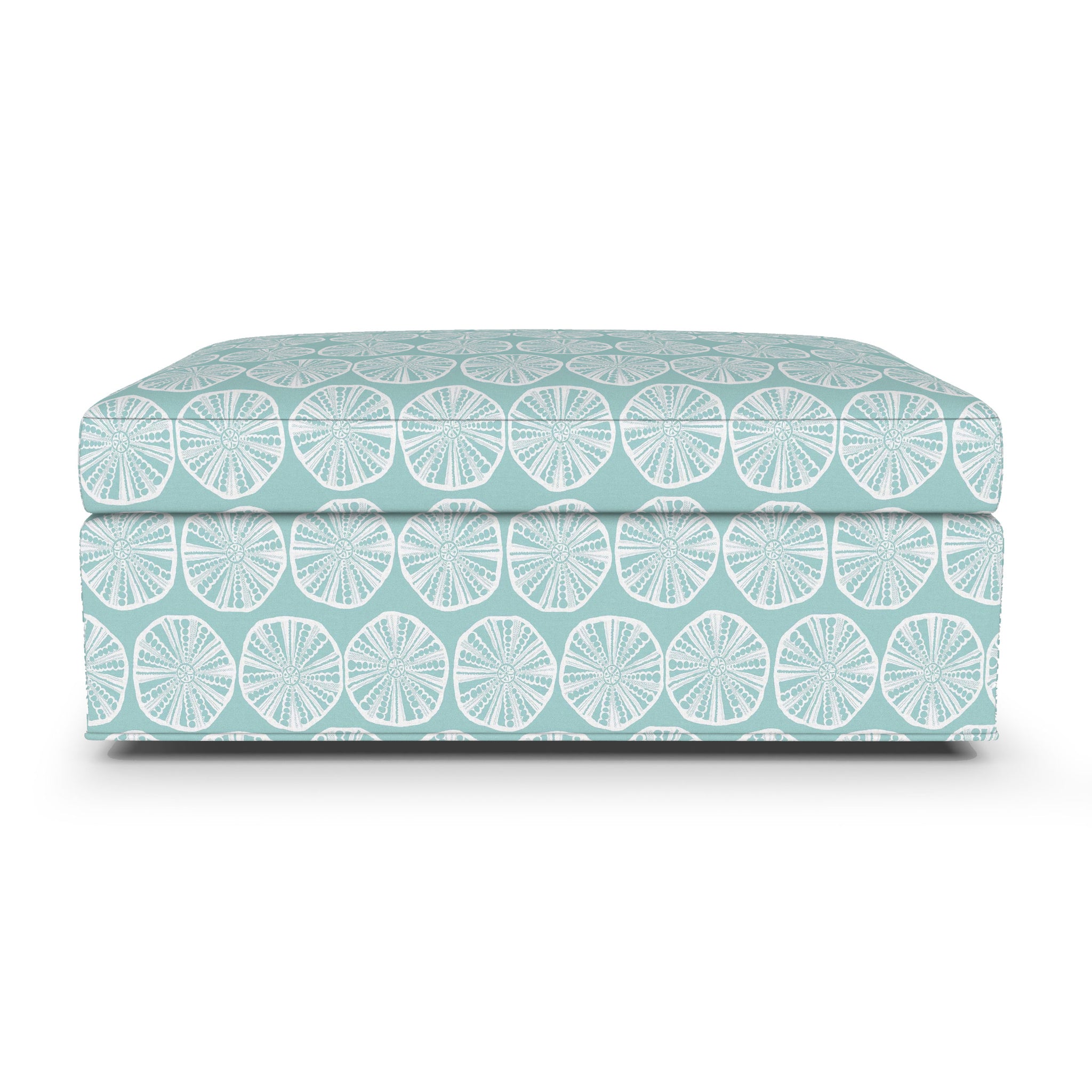 Maine Cottage Milly Storage Ottoman | Traditional Coastal Upholstered Ottoman 