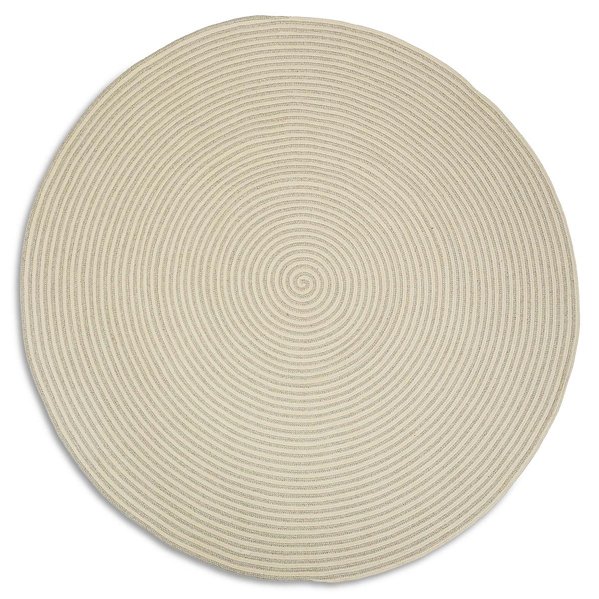 Maine Cottage All-natural Coastal Round Wool Rug | Whirley Wool Rug - Oyster 