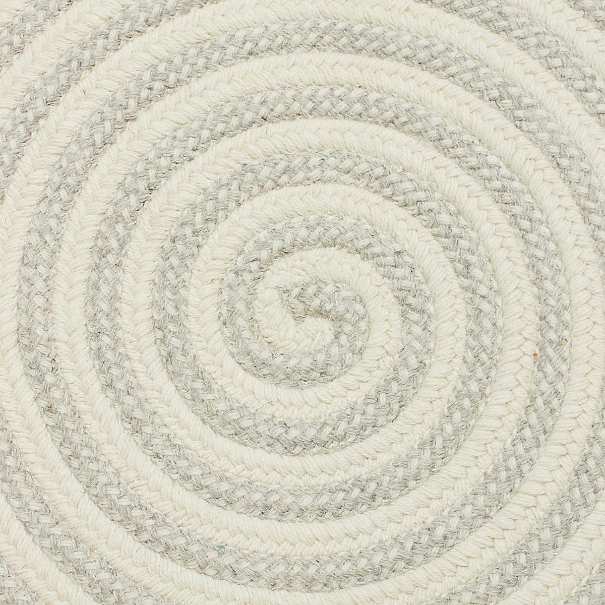 Maine Cottage All-natural Coastal Round Wool Rug | Whirley Wool Rug - Oyster 