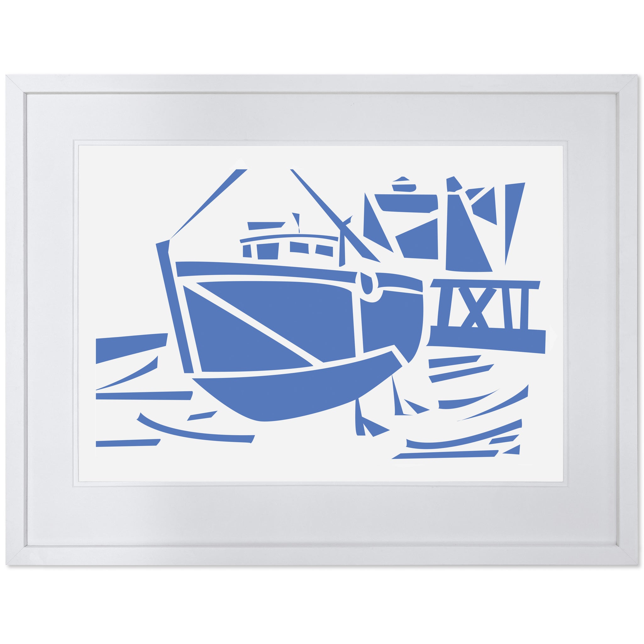 Maine Cottage Abstract Shipyard by Gene Barbera for Maine Cottage® 