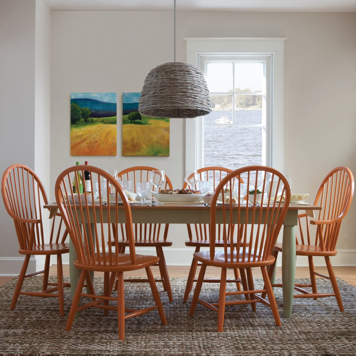 Maine Cottage Windsor Dining Chair | Colorful Wooden Windsor Dining Chair 