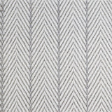 Wool Pinstripes Rug Light Gray on White
