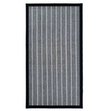 Wool Pinstripes Rug White on Black