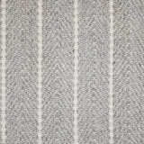 Wool Pinstripes Rug White on Light Gray